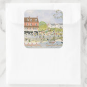 Der Towpath Walton-on-Thames Quadratischer Aufkleber (Tasche)