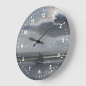 Der Traeth Mawr, Mondschein Große Wanduhr (Winkel)