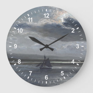 Der Traeth Mawr, Mondschein Große Wanduhr