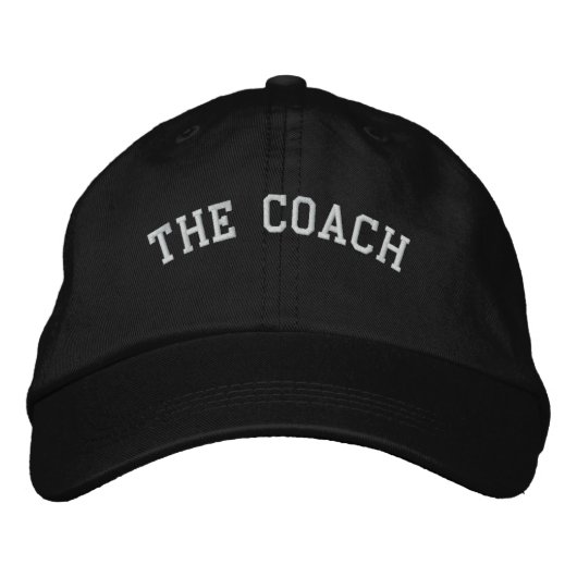 Der Trainer Basic anpassbar bestickte Cap Black Baseballkappe (Vorderseite)