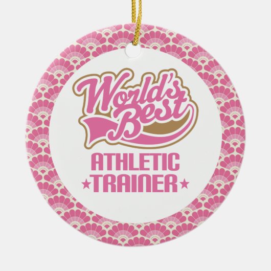 Der Trainer-Geschenk-Verzierung der Welt beste Keramikornament (Vorne)