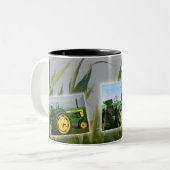 Der Traktor des Großvaters Zweifarbige Tasse (Vorderseite Links)