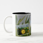 Der Traktor des Großvaters Zweifarbige Tasse (Links)