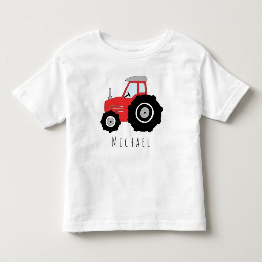 Der Traktor des personalisierten Jungen mit dem Na Kleinkind T-shirt (Vorderseite)