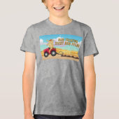 Der Traktor zieht den Pflug Tri-Blend Shirt (Vorderseite)