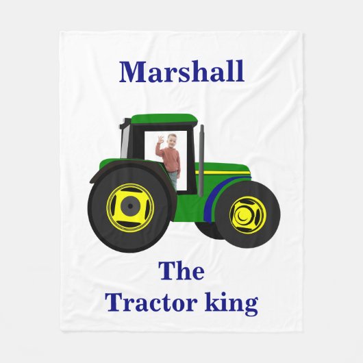 Der Traktorkönig , die modernen Foto-Kinder Fleecedecke (Vorderseite)