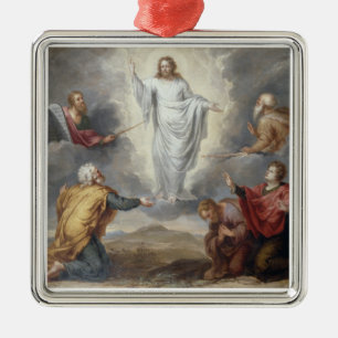 Der Transfiguration (Öl auf Kupfer) Silbernes Ornament