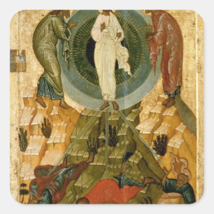 Der Transfiguration unseres Lords Quadratischer Aufkleber