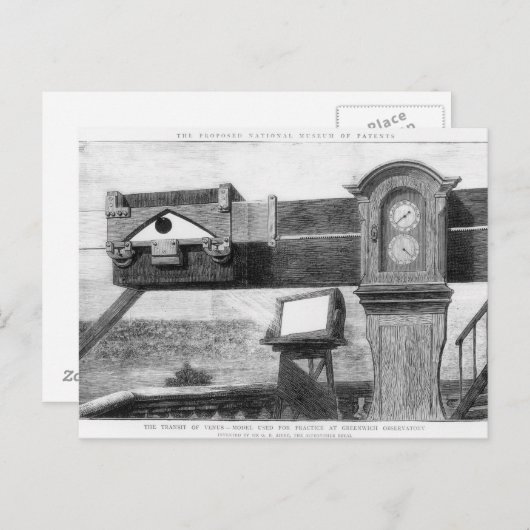 Der Transit der Venus Postkarte (Vorne/Hinten)