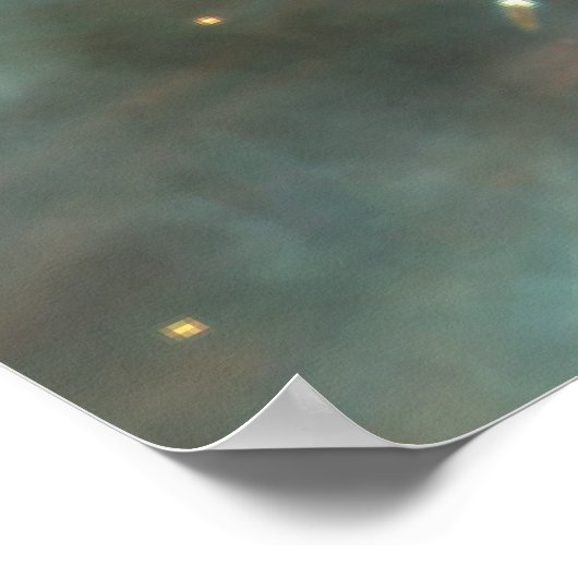 Der Trapezium-Cluster des Orion-Nebels Poster (Ecke)