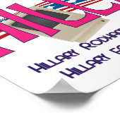 Der Traum der 90er Jahre lebt mit Hillary Poster (Ecke)