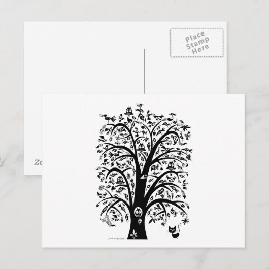 Der Traum der Katze Postkarte (Vorne/Hinten)