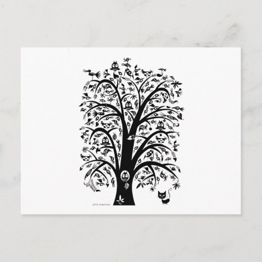 Der Traum der Katze Postkarte (Vorderseite)