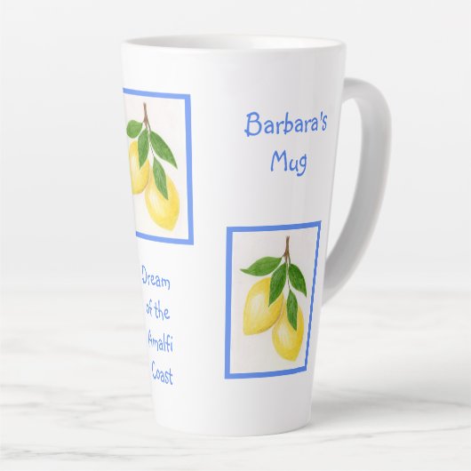 Der Traum der Küste von Amalfi - CUSTOM Milchtasse (Rechte Ecke)