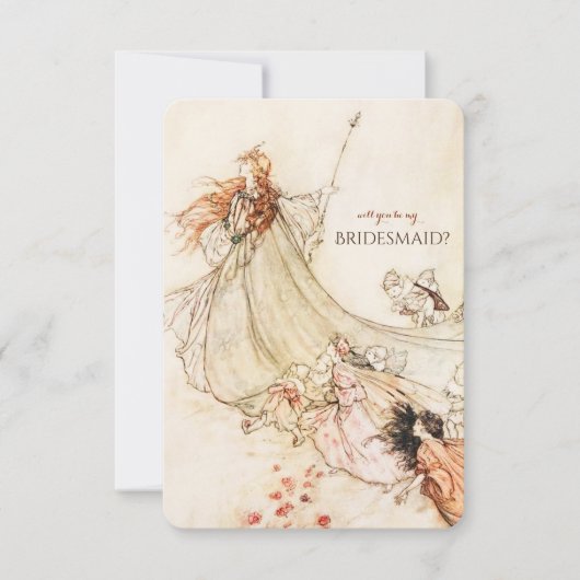 Der Traum der Mittsommernacht wirst du meine Bride Einladung (Vorderseite)