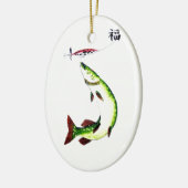 Der Traum der Pike-Fischer Keramikornament (Links)