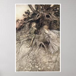 Der Traum der Vintagen Fee im Sommer Poster