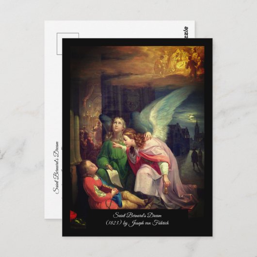 Der Traum des Heiligen Bernard Postkarte (Vorne/Hinten)