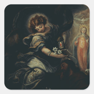 Der Traum des heiligen Joseph Quadratischer Aufkleber