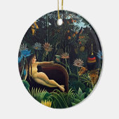 Der Traum - ein Meisterwerk von Henri Rousseau Keramik Ornament (Links)