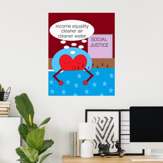 Der Traum einer besseren Welt Poster (Heimbüro)