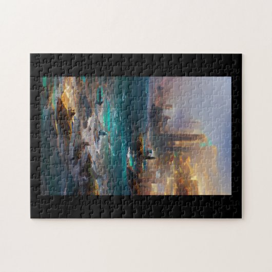 Der Traum einer Weltstadt abstrakter digitaler Kun Puzzle (Horizontal)