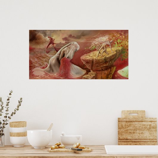 Der Traum eines Fischers Poster (Küche)