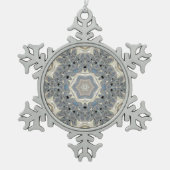 Der Traum eines Fraktals Schneeflocken Zinn-Ornament (Vorderseite)