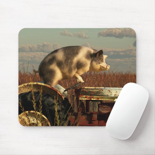 Der Traum eines Schweins Mousepad (Mit Mouse)