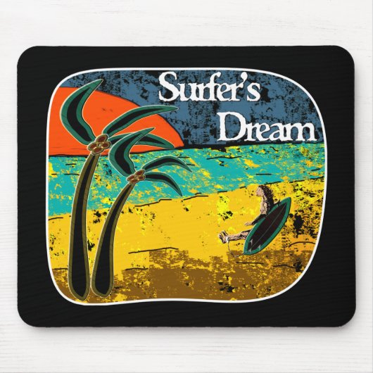 Der Traum eines Surfers Mousepad (Vorne)