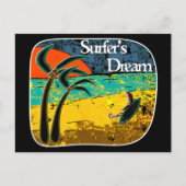 Der Traum eines Surfers Postkarte (Vorderseite)