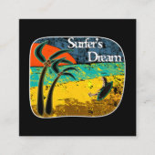 Der Traum eines Surfers Quadratische Visitenkarte (Vorderseite)