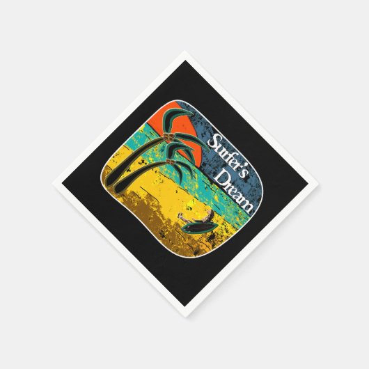 Der Traum eines Surfers Serviette (Ecke)