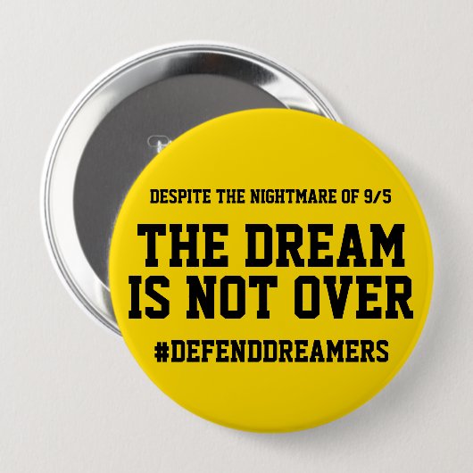 Der Traum ist nicht über Daca Stützknopf Button (Vorne & Hinten)