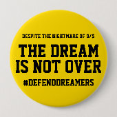 Der Traum ist nicht über Daca Stützknopf Button (Vorderseite)