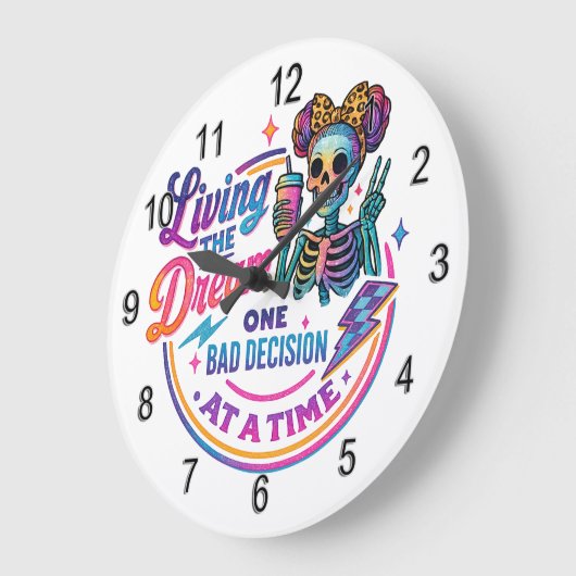 Der Traum lebt.. Große Wanduhr (Winkel)