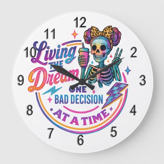 Der Traum lebt.. Große Wanduhr (Vorderseite)