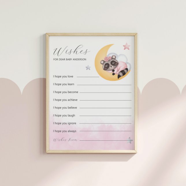 Der Traum über dem Mond Raccoon wünscht sich ein B (Dreamy Over the Moon Raccoon Wishes For Baby Game)