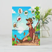 Der Traum vom perfekten Fang Einladung (Stehend Vorderseite)