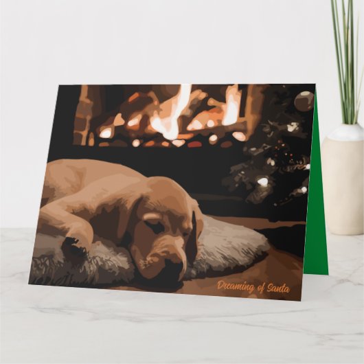 Der Traum vom Weihnachtsmann Karte (Vorderseite)