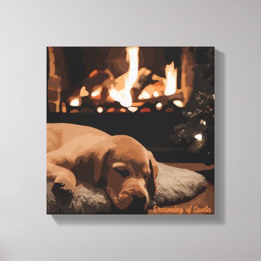 Der Traum vom Weihnachtsmann Leinwanddruck (Vorderseite)