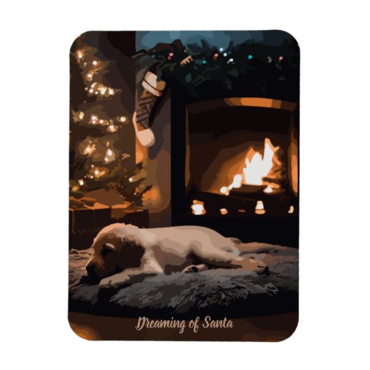 Der Traum vom Weihnachtsmann Magnet (Vertikal)