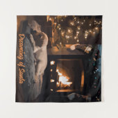 Der Traum vom Weihnachtsmann Wandteppich (Vorderseite (Horizontal))