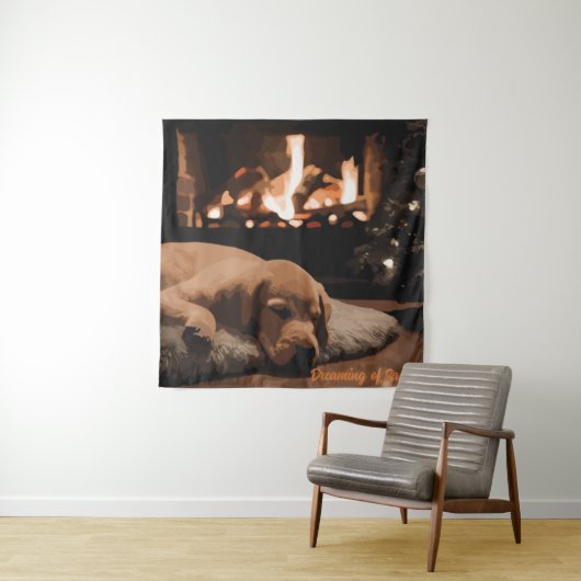 Der Traum vom Weihnachtsmann Wandteppich (Beispiel)