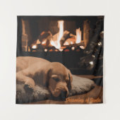 Der Traum vom Weihnachtsmann Wandteppich (Vorderseite)