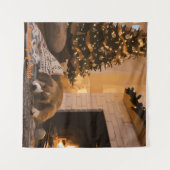 Der Traum vom Weihnachtsmann Wandteppich (Vorderseite (Horizontal))