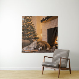 Der Traum vom Weihnachtsmann Wandteppich