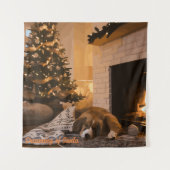 Der Traum vom Weihnachtsmann Wandteppich (Vorderseite)