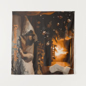 Der Traum vom Weihnachtsmann Wandteppich (Vorderseite (Horizontal))