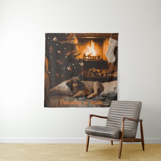 Der Traum vom Weihnachtsmann Wandteppich (Beispiel)